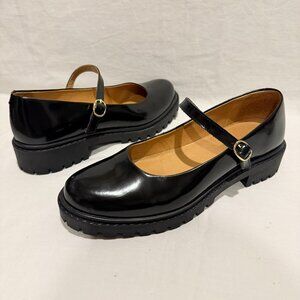 LN Cruza Mary Jane Leather Shoes, Made in Portugal, sz 8